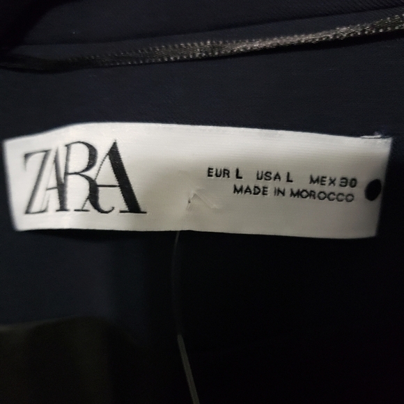 NWT Zara blazer, Color Navy Blue, Size L - Picture 5 of 17